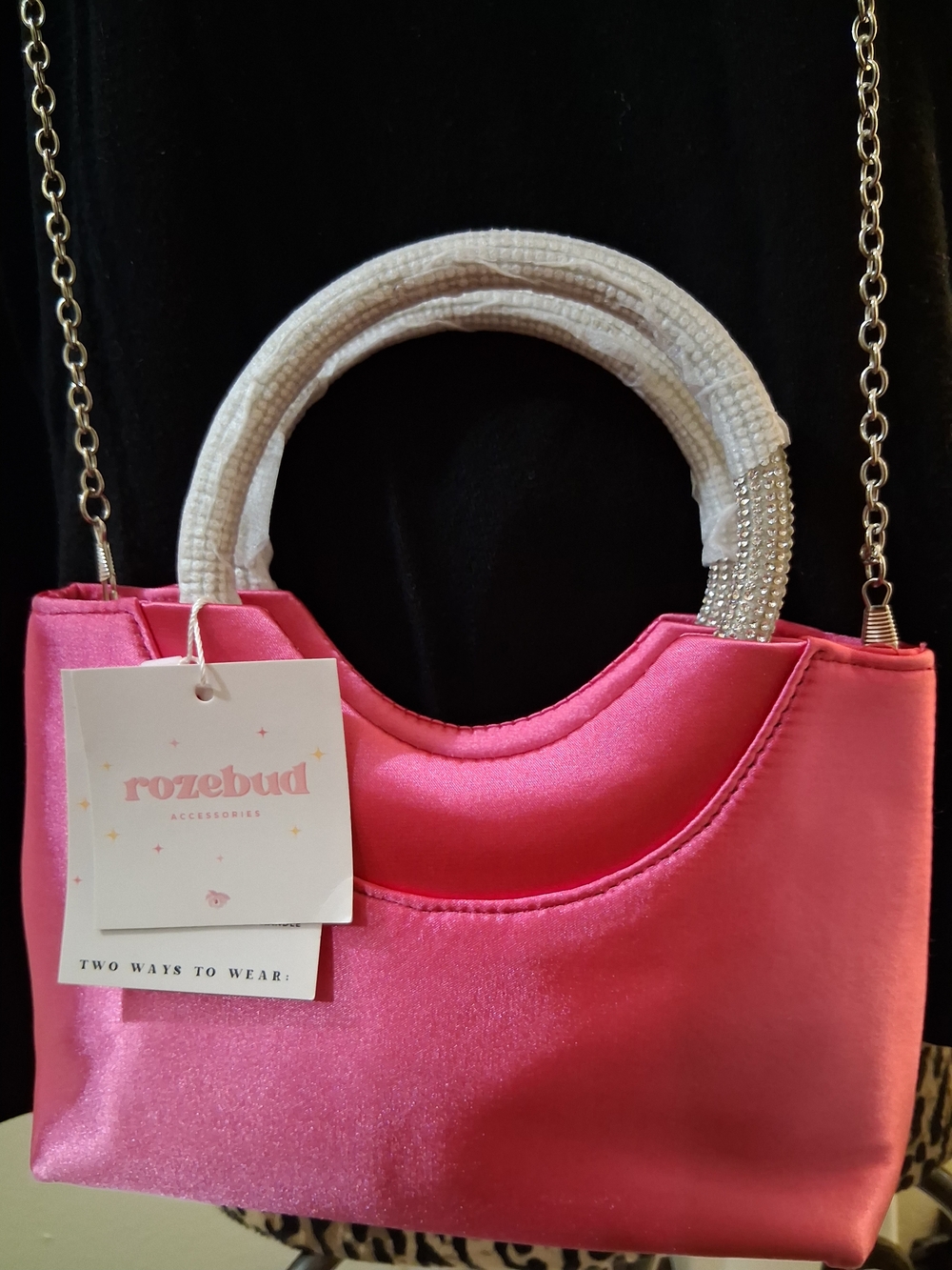 Rozebud Pink Satin Mini Top-Handle Bag